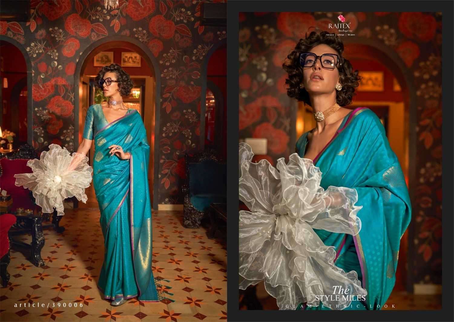 RAJTEX PRESENTS KAAKSHI SILK 390001-390006 HANDLOOM WEAVING SILK FASHIONABLE SAREES CATALOG WHOLESALER AND EXPORTER 