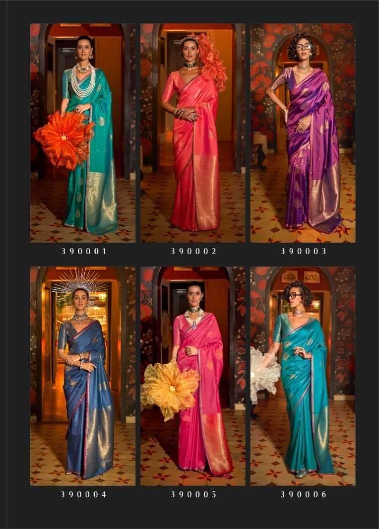 RAJTEX PRESENTS KAAKSHI SILK 390001-390006 HANDLOOM WEAVING SILK FASHIONABLE SAREES CATALOG WHOLESALER AND EXPORTER 