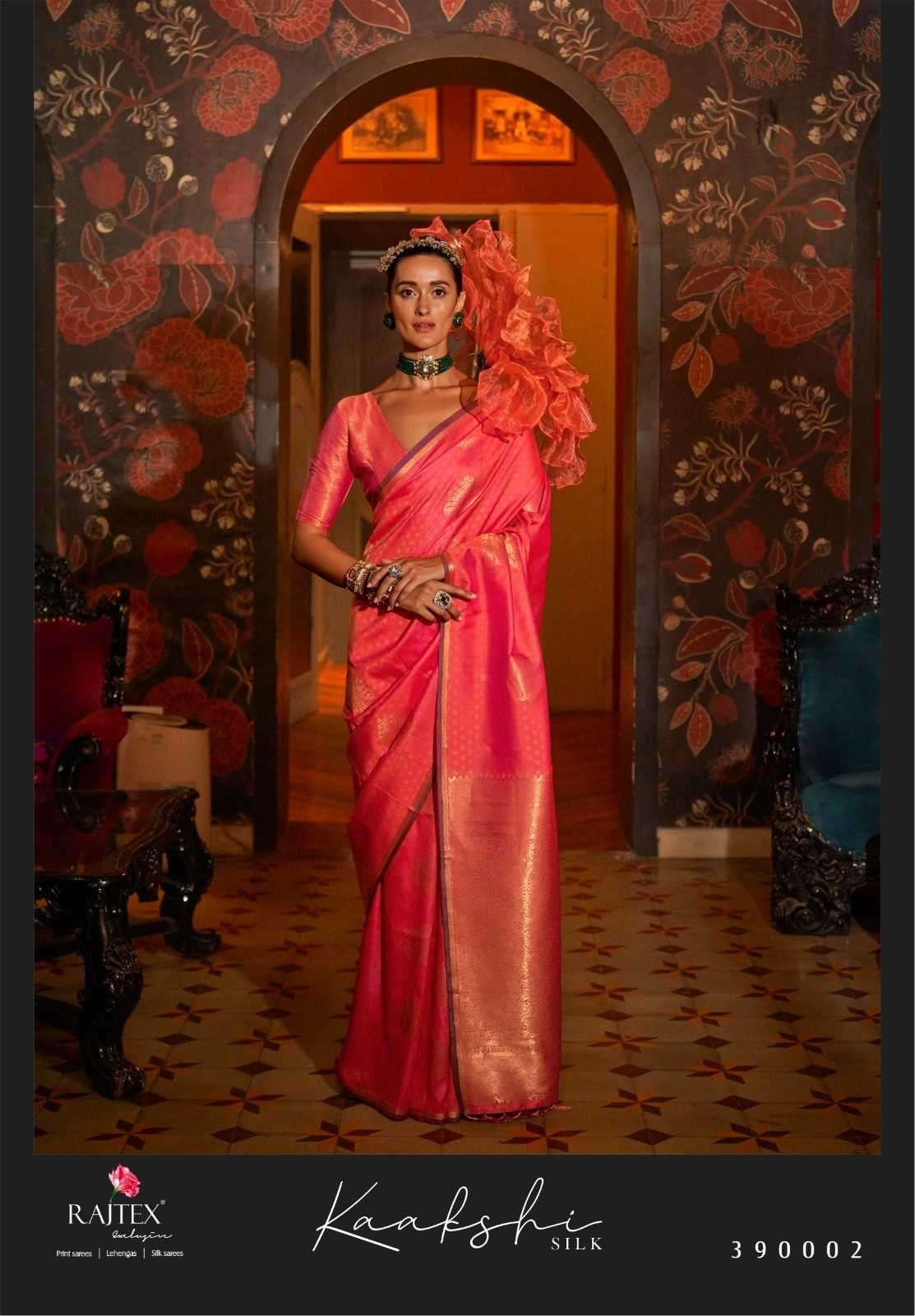 RAJTEX PRESENTS KAAKSHI SILK 390001-390006 HANDLOOM WEAVING SILK FASHIONABLE SAREES CATALOG WHOLESALER AND EXPORTER 