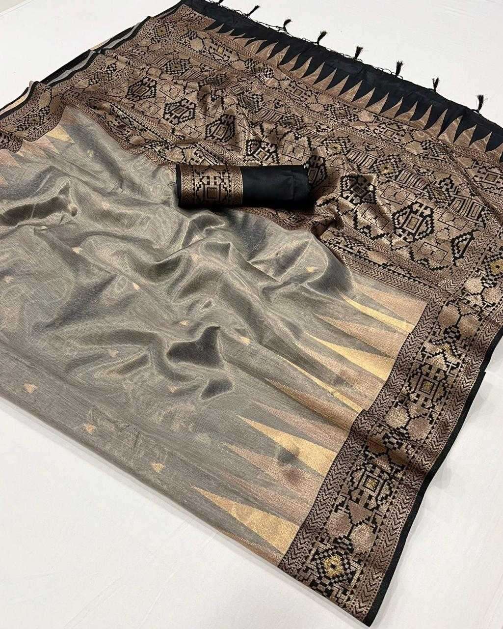 RAJTEX PRESENTS KANSAI 393001-393006 TISSUE SILK HANDLOOM DESIGNER SAREES CATALOG WHOLESALER AND EXPORTER 