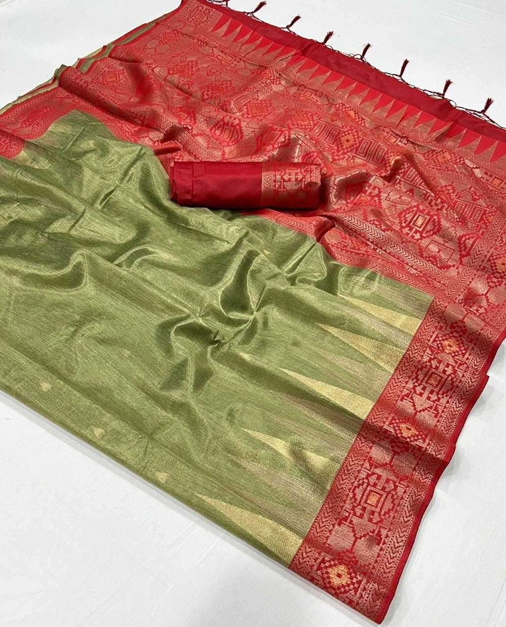 RAJTEX PRESENTS KANSAI 393001-393006 TISSUE SILK HANDLOOM DESIGNER SAREES CATALOG WHOLESALER AND EXPORTER 