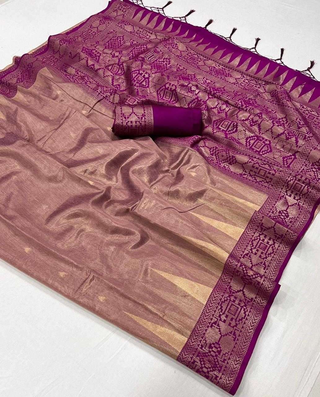 RAJTEX PRESENTS KANSAI 393001-393006 TISSUE SILK HANDLOOM DESIGNER SAREES CATALOG WHOLESALER AND EXPORTER 