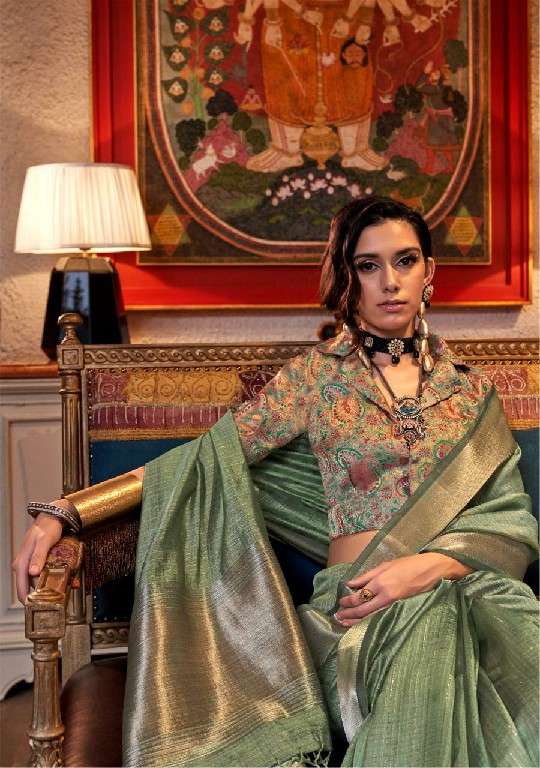 Rajtex Presents Knoorie Seasons Wholesale Moss Chiffon Handloom Weaving Festive Sarees Catalog Wholesaler And Exporter 