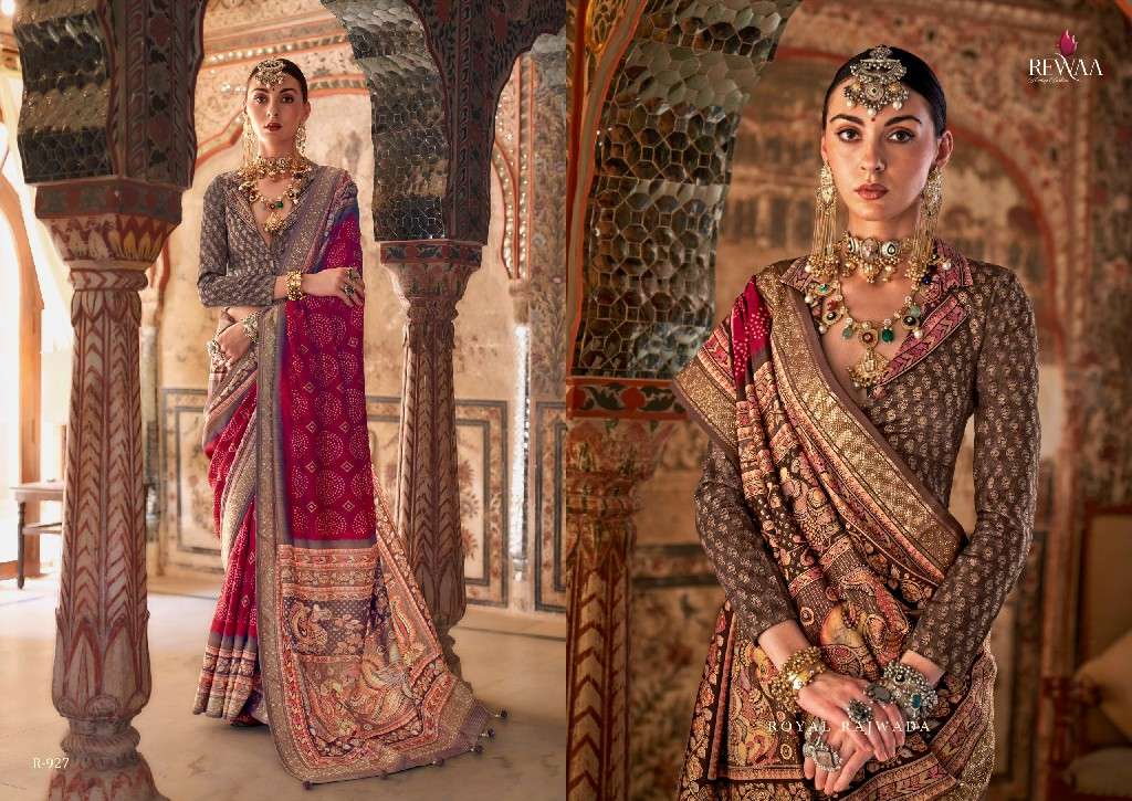 REWAA PRESENTS PADMAVAT VOL-3 HIT DESIGN VISCOSE SILK PARTY WEAR SAREES CATALOG WHOLESALER AND EXPORTER 