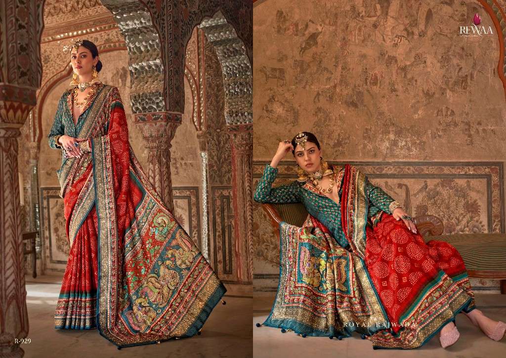 REWAA PRESENTS PADMAVAT VOL-3 HIT DESIGN VISCOSE SILK PARTY WEAR SAREES CATALOG WHOLESALER AND EXPORTER 