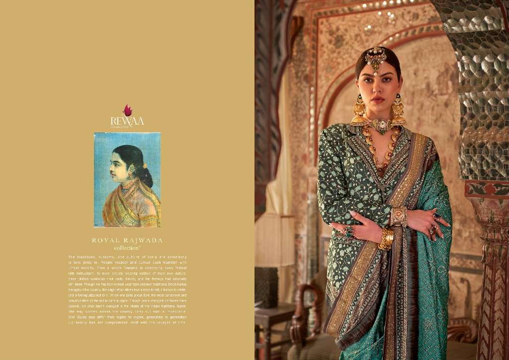 REWAA PRESENTS PADMAVAT VOL-3 HIT DESIGN VISCOSE SILK PARTY WEAR SAREES CATALOG WHOLESALER AND EXPORTER 