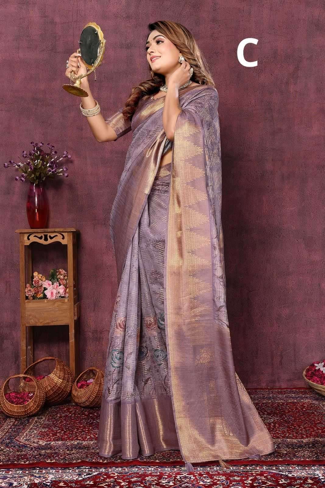 SANJANA DESIGNER PRESENTS PALAK ART SILK WEAVING PATTERN FANCY SAREES CATALOG WHOLESALER AND EXPORTER 