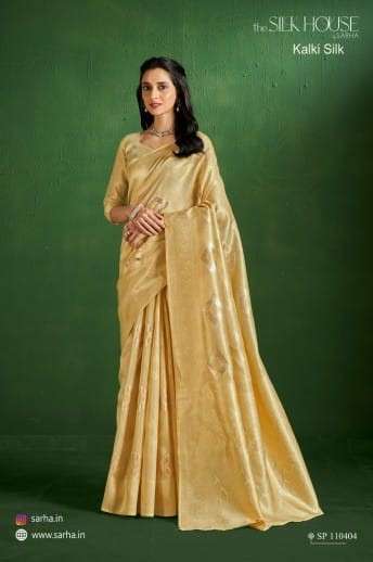 Sarha Presents Kalki Silk Wholesale Tissue Silk Ethnic Sarees Catalog Wholesaler And exporter 