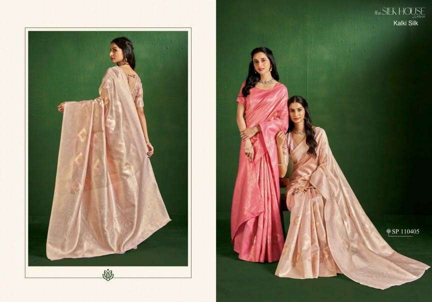 Sarha Presents Kalki Silk Wholesale Tissue Silk Ethnic Sarees Catalog Wholesaler And exporter 
