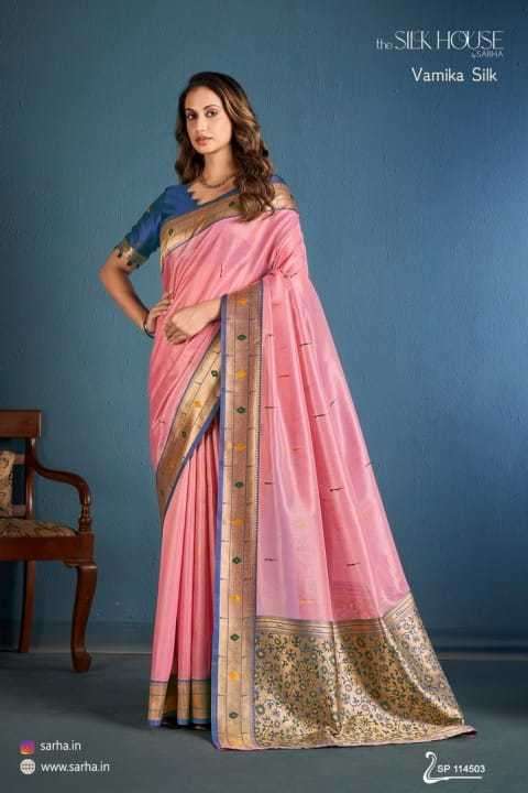 SARHA PRESENTS VAMIKA SILK TISSUE SILK HIT DESIGN BEST SAREES CATALOG WHOLESALER AND EXPORTER 