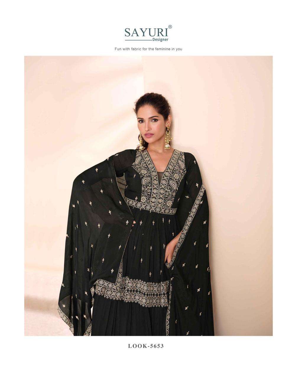 SAYURI DESIGNER PRESENTS ANMOL FANCY CHINON SUITS CATALOG WHOLESALER AND EXPORTER IN SURAT