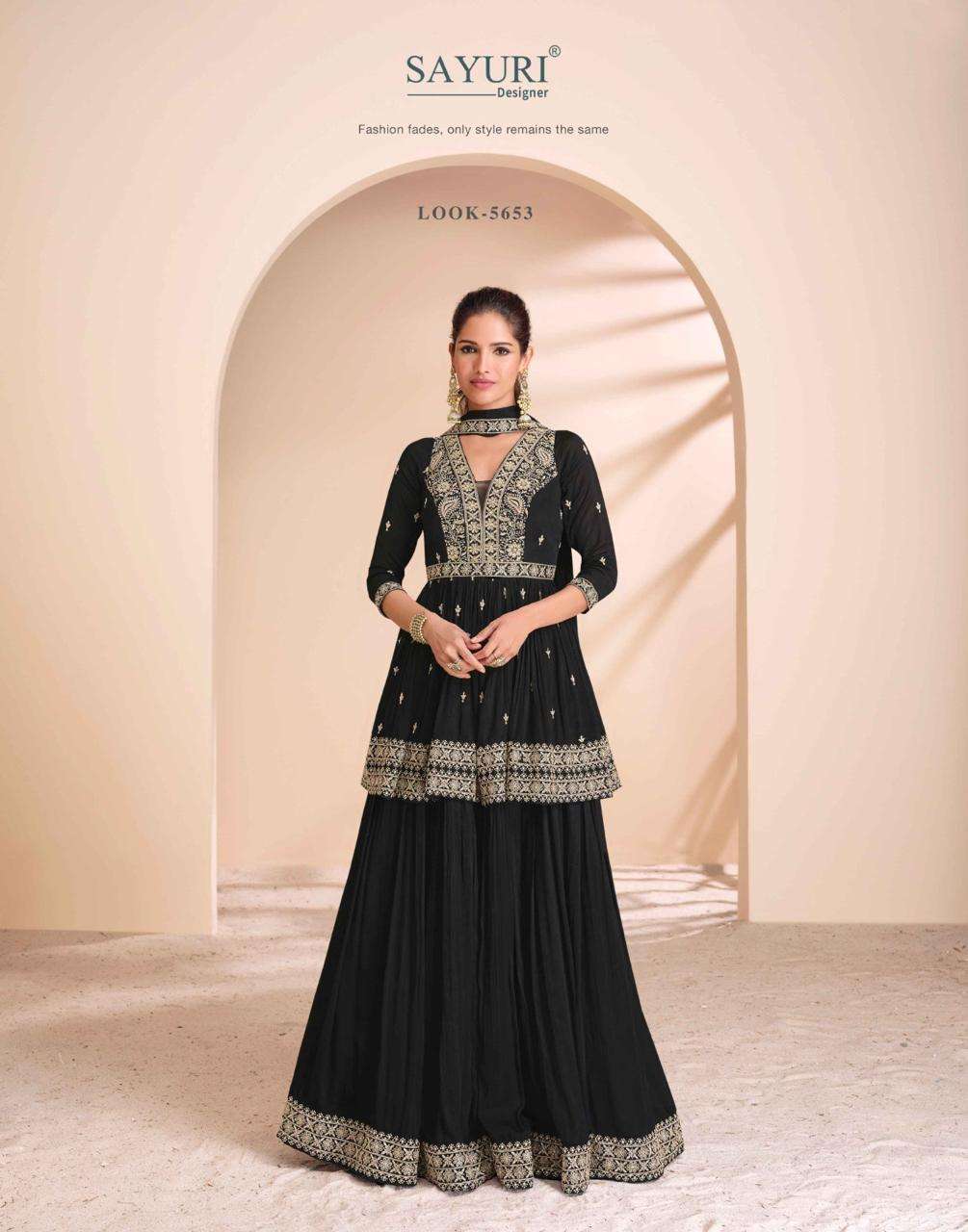 SAYURI DESIGNER PRESENTS ANMOL FANCY CHINON SUITS CATALOG WHOLESALER AND EXPORTER IN SURAT