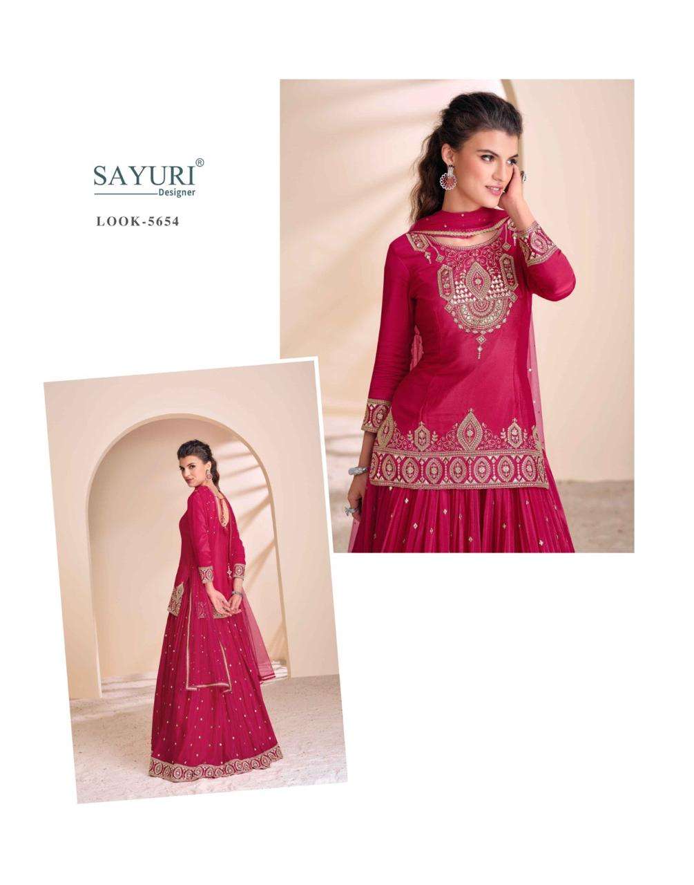 SAYURI DESIGNER PRESENTS ANMOL FANCY CHINON SUITS CATALOG WHOLESALER AND EXPORTER IN SURAT