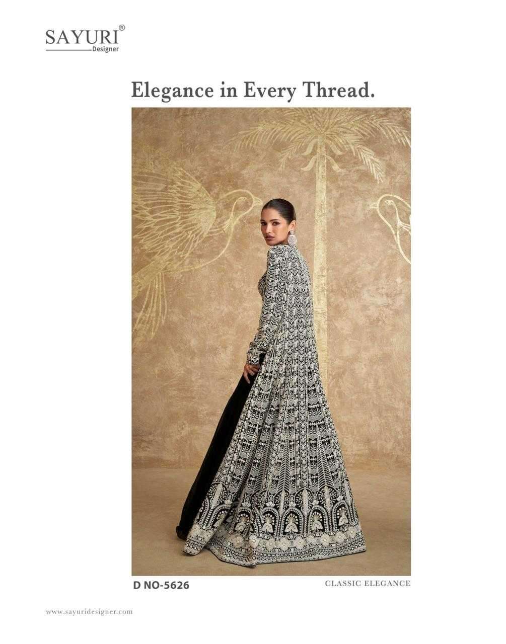 SAYURI DESIGNER PRESENTS ZOYA GEORGETTE EXCLUSIVE FULL STITCH INDO WESTERN DRESS CATALOG WHOLESALER AND EXPORTER 