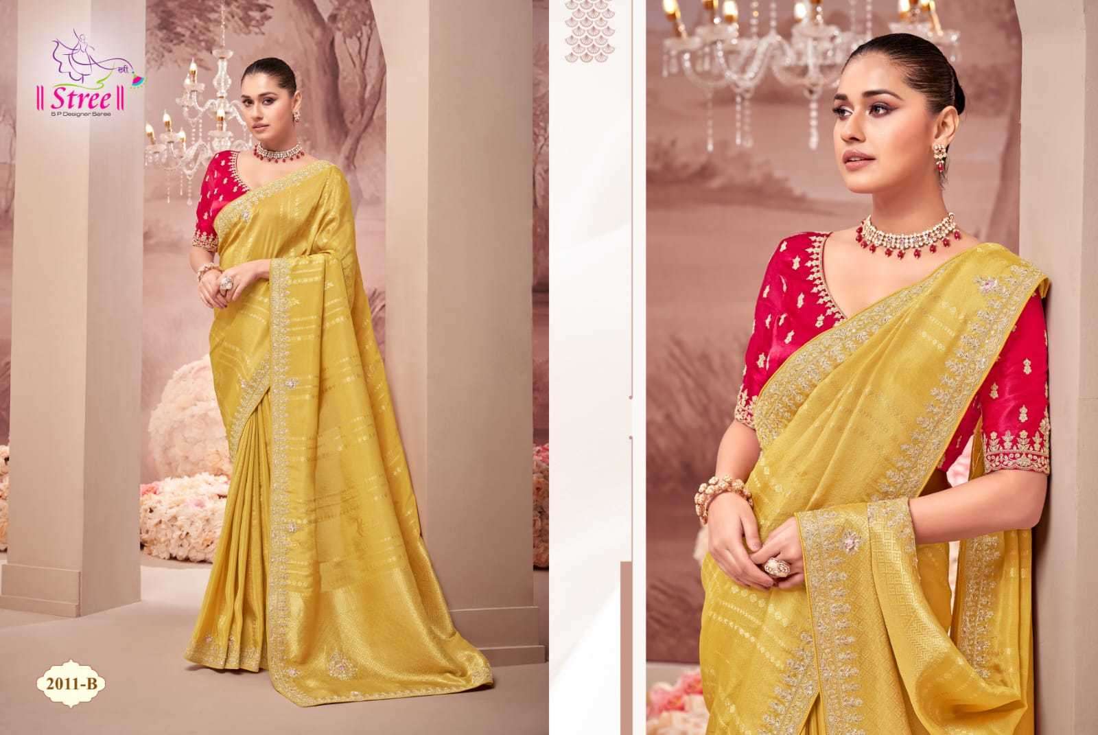 STREE PRESENTS STREE VOL-1 ATTRACTIVE LOOK BANARASI SAREE WITH BLOUSE CATALOG WHOLESALER AND EXPORTER 