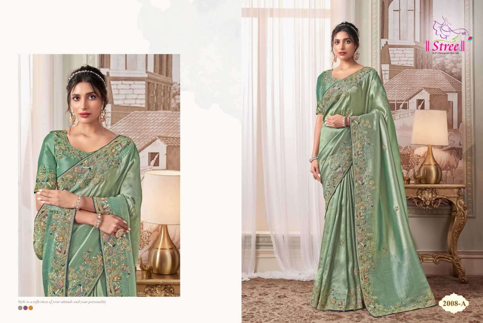 STREE PRESENTS STREE VOL-1 ATTRACTIVE LOOK BANARASI SAREE WITH BLOUSE CATALOG WHOLESALER AND EXPORTER 