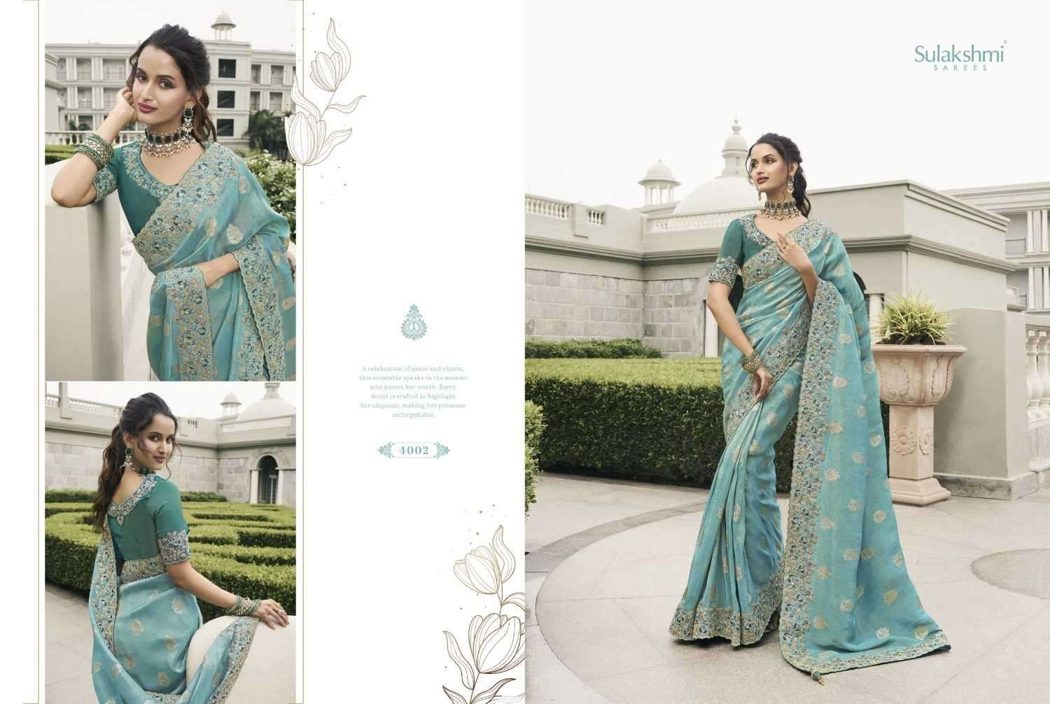 SULAKSHMI PRESENTS BRIDAL HERITAGE TISSUE SILK TRADITIONAL SAREES CATALOG WHOLESALER AND EXPORTER 