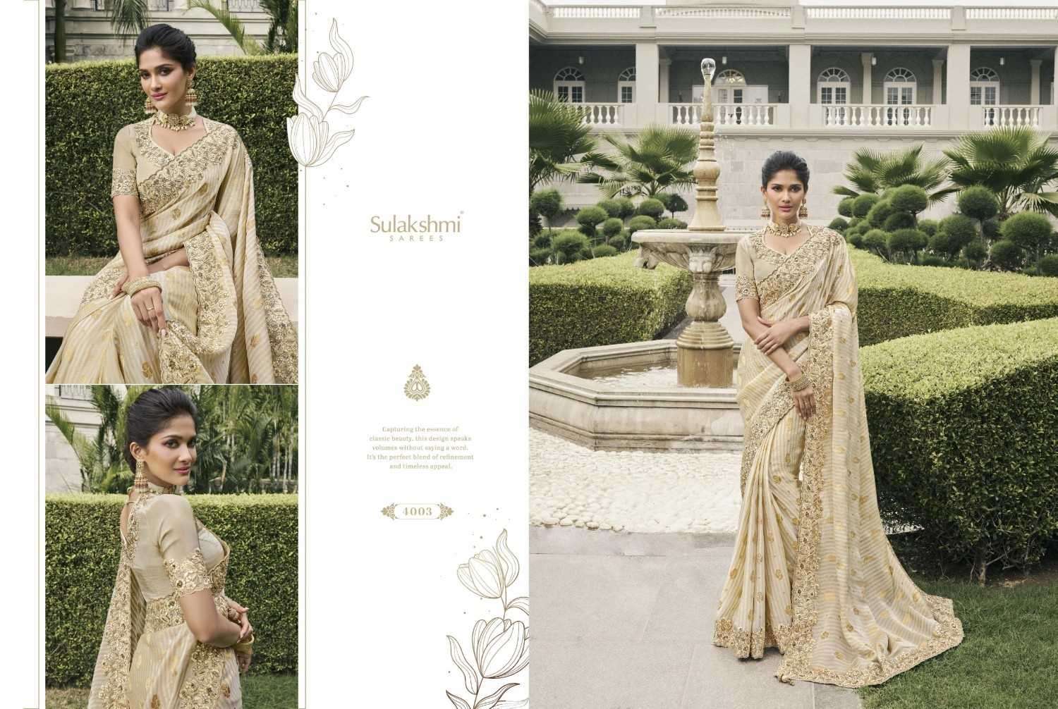 SULAKSHMI PRESENTS BRIDAL HERITAGE TISSUE SILK TRADITIONAL SAREES CATALOG WHOLESALER AND EXPORTER 