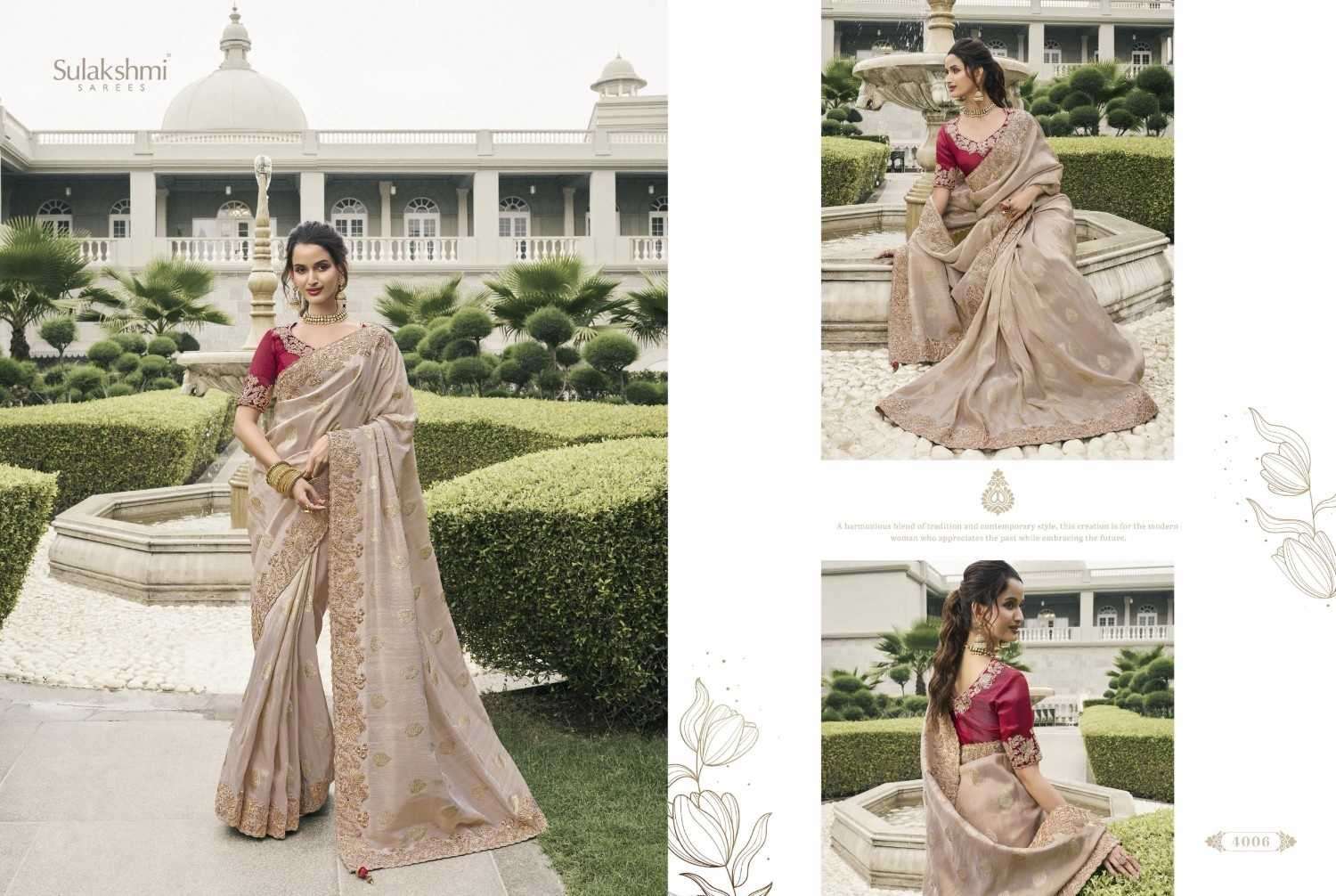 SULAKSHMI PRESENTS BRIDAL HERITAGE TISSUE SILK TRADITIONAL SAREES CATALOG WHOLESALER AND EXPORTER 