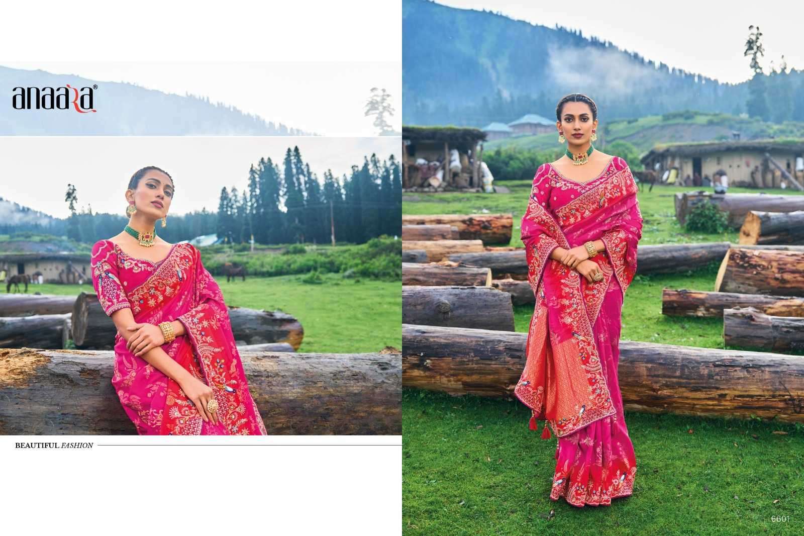 TATHASTU PRESENTS ANAARA 6600 DOLA SILK FASHIONABLE DESIGN SAREE CATALOG WHOLESALER AND EXPORTS 
