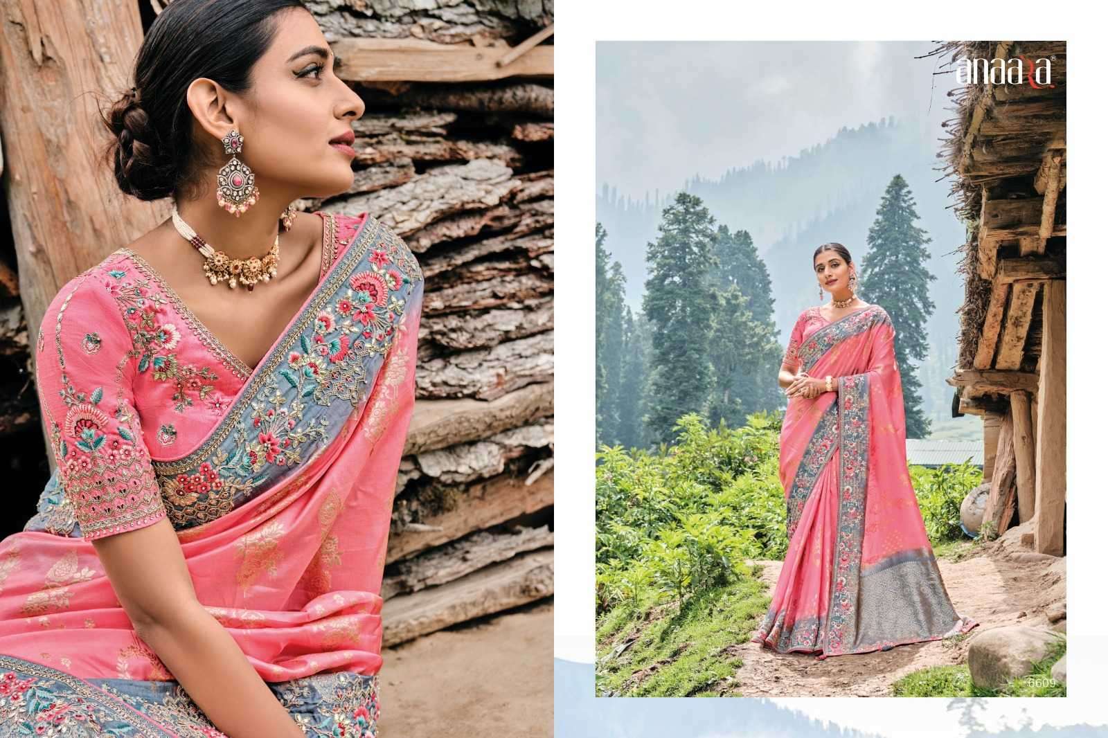 TATHASTU PRESENTS ANAARA 6600 DOLA SILK FASHIONABLE DESIGN SAREE CATALOG WHOLESALER AND EXPORTS 