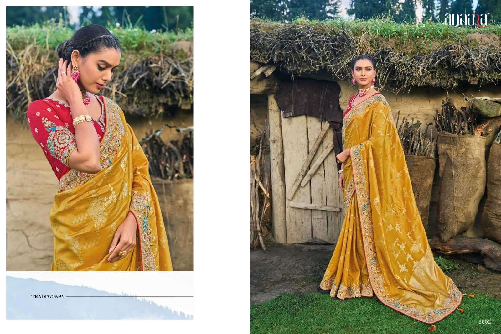 TATHASTU PRESENTS ANAARA 6600 DOLA SILK FASHIONABLE DESIGN SAREE CATALOG WHOLESALER AND EXPORTS 