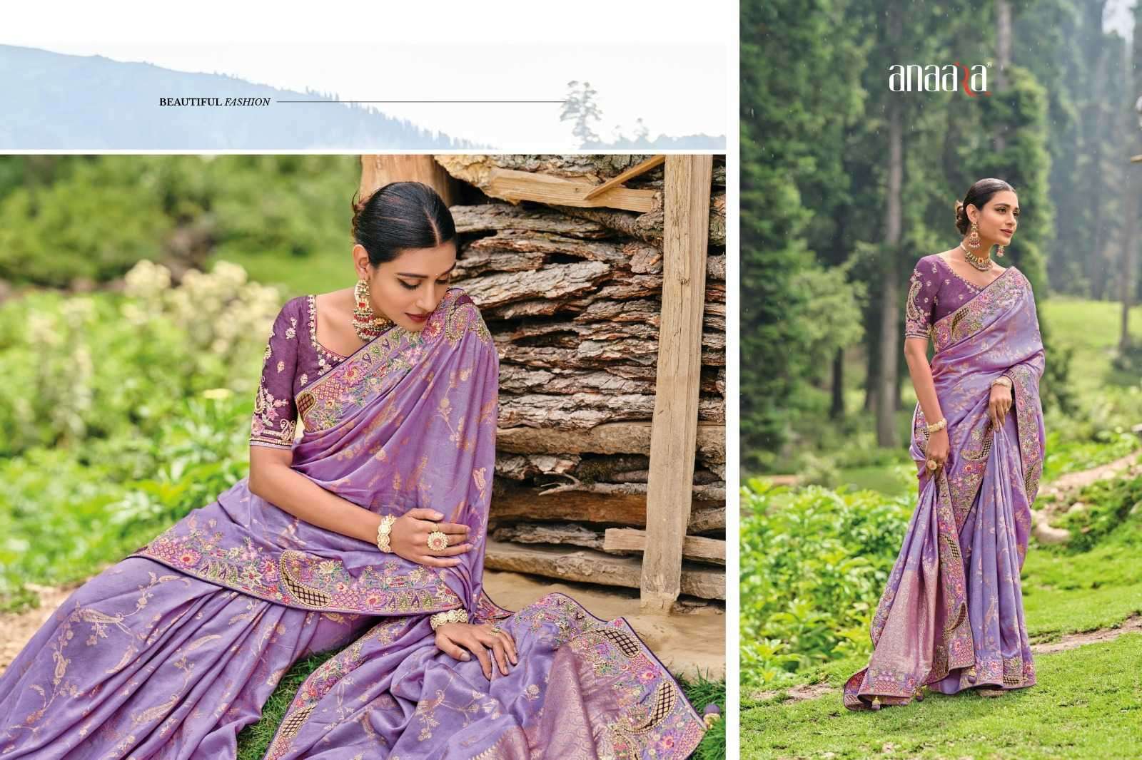 TATHASTU PRESENTS ANAARA 6600 DOLA SILK FASHIONABLE DESIGN SAREE CATALOG WHOLESALER AND EXPORTS 