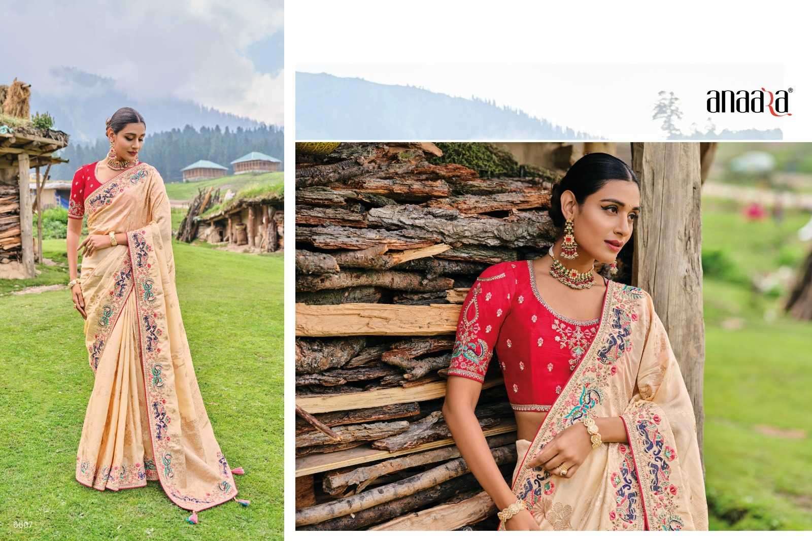 TATHASTU PRESENTS ANAARA 6600 DOLA SILK FASHIONABLE DESIGN SAREE CATALOG WHOLESALER AND EXPORTS 