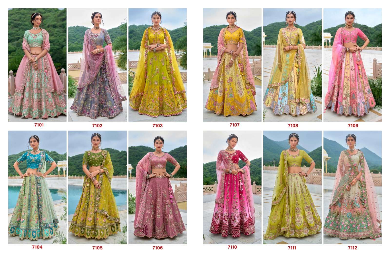 TATHASTU PRESENTS ANAARA 7100 SERIES EXCLUSIVE STUNNING LEHNGHA CHOLI CATALOG WHOLESALER AND EXPORTER IN SURAT