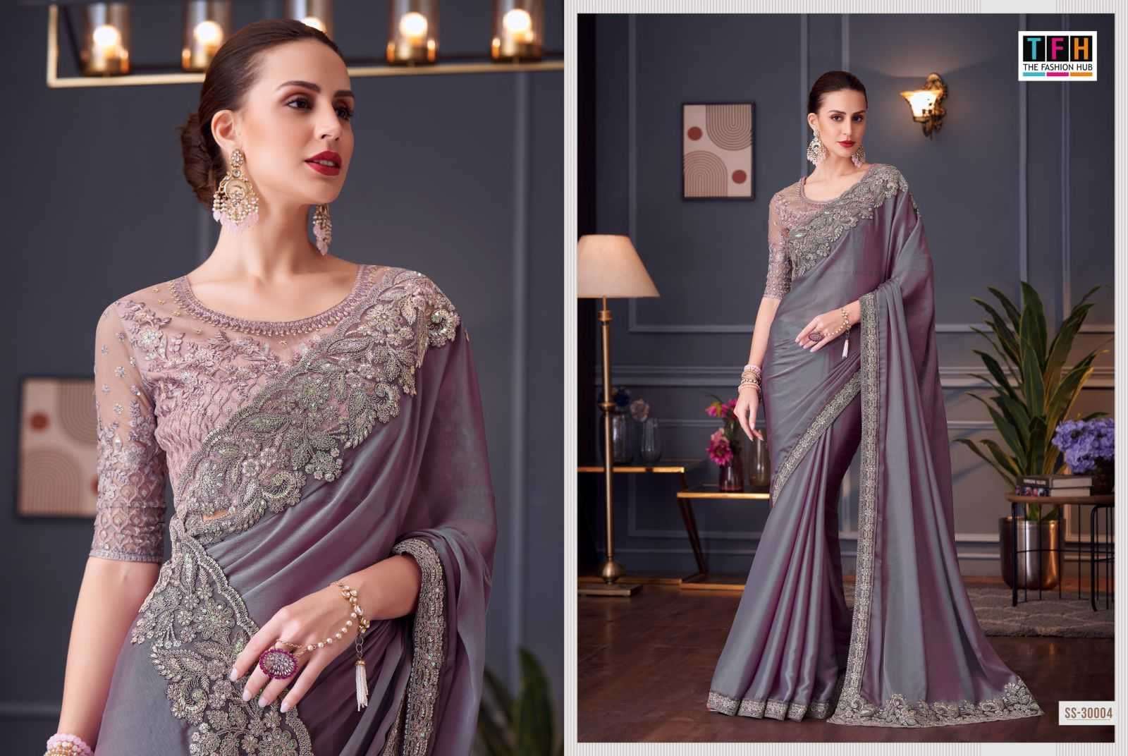 TFH PRESENTS SILVER SCREEN VOL-20 30001-30018 OCCASION WEAR FANCY SAREES CATALOG WHOLESALER AND EXPORTS 