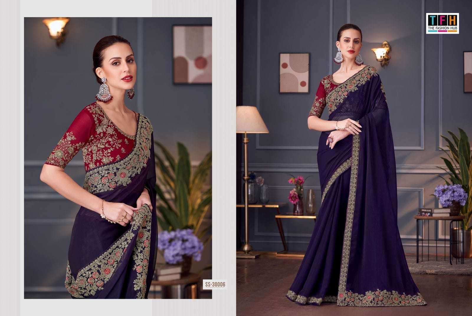 TFH PRESENTS SILVER SCREEN VOL-20 30001-30018 OCCASION WEAR FANCY SAREES CATALOG WHOLESALER AND EXPORTS 