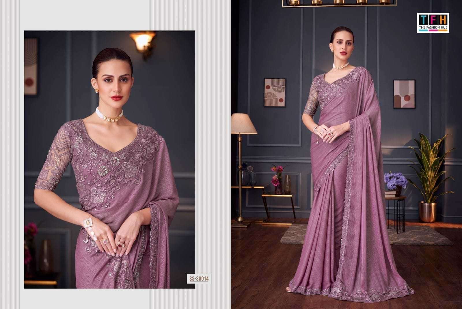 TFH PRESENTS SILVER SCREEN VOL-20 30001-30018 OCCASION WEAR FANCY SAREES CATALOG WHOLESALER AND EXPORTS 