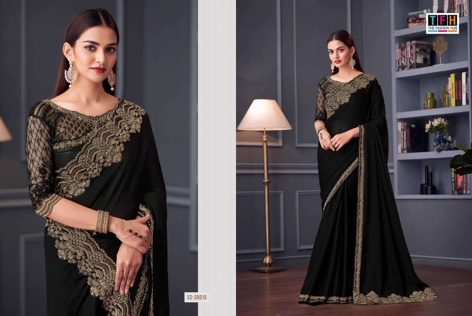 TFH PRESENTS SILVER SCREEN VOL-20 30001-30018 OCCASION WEAR FANCY SAREES CATALOG WHOLESALER AND EXPORTS 