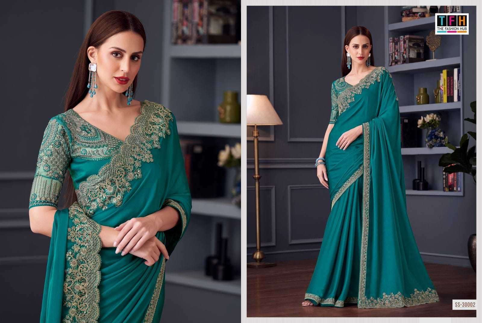 TFH PRESENTS SILVER SCREEN VOL-20 30001-30018 OCCASION WEAR FANCY SAREES CATALOG WHOLESALER AND EXPORTS 