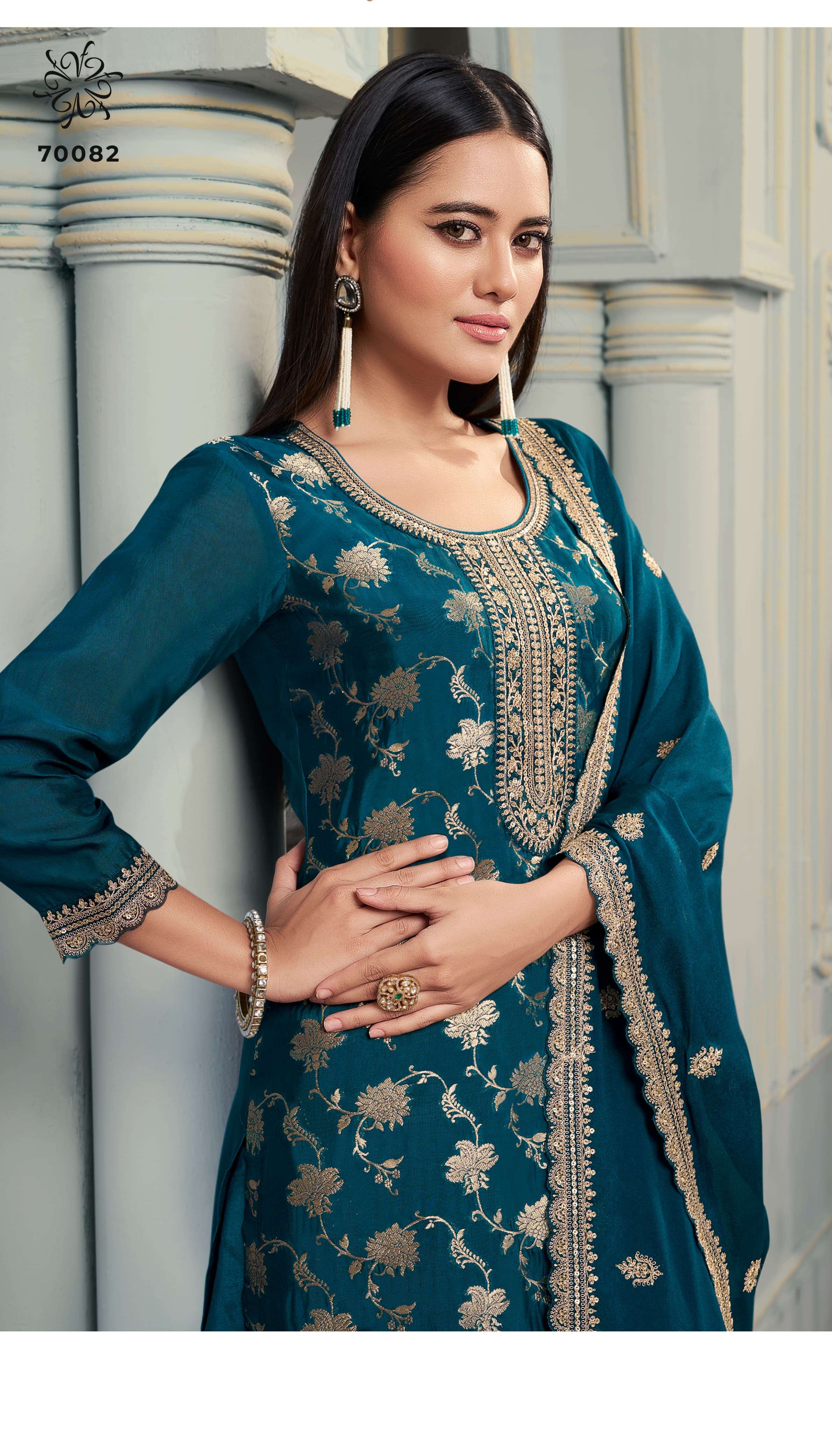 VINAY FASHION PRESENTS KULEESH SILKY VOL-2 DESIGNER SILK SALWAR SUITS CATALOG WHOLESALER AND EXPORTER IN SURAT