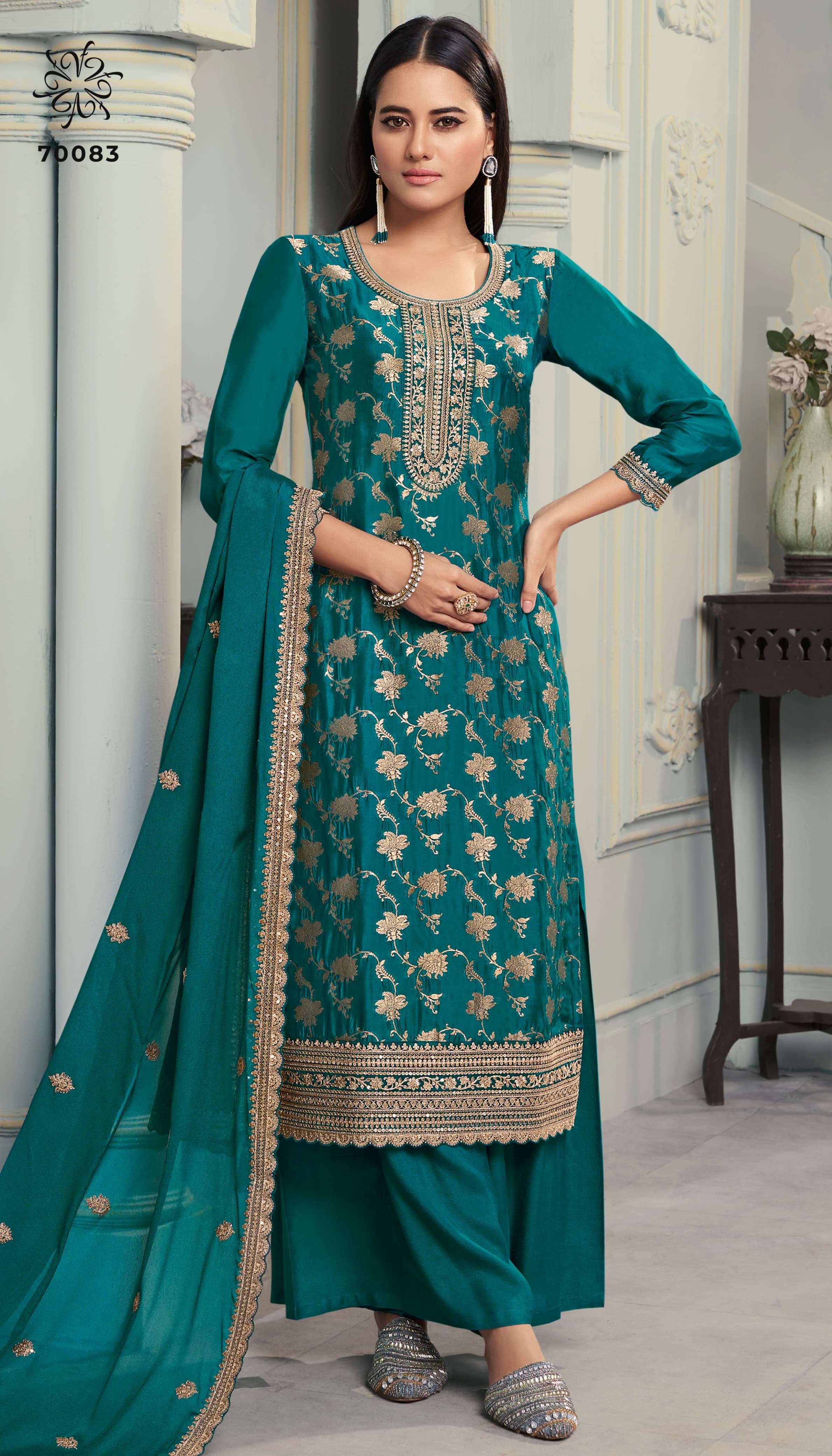 VINAY FASHION PRESENTS KULEESH SILKY VOL-2 DESIGNER SILK SALWAR SUITS CATALOG WHOLESALER AND EXPORTER IN SURAT