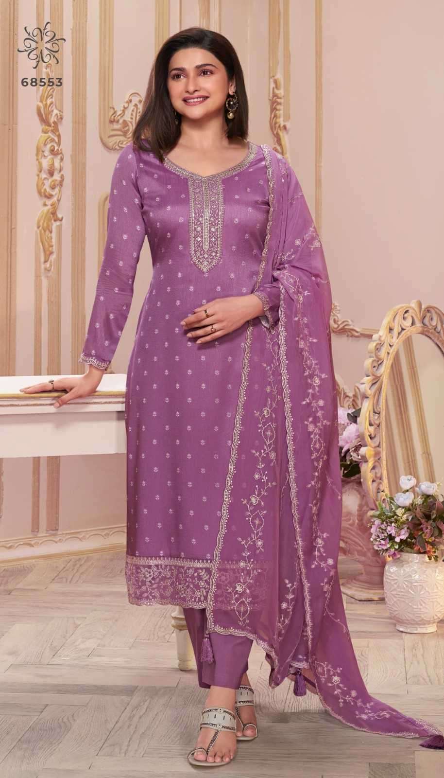 VINAY PRESENTS KULEESH PURVA HITLIST BEAUTIFUL PRINT THREAD EMBROIDERY GEORGETTE SUITS CATALOG WHOLESALER AND EXPORTER 