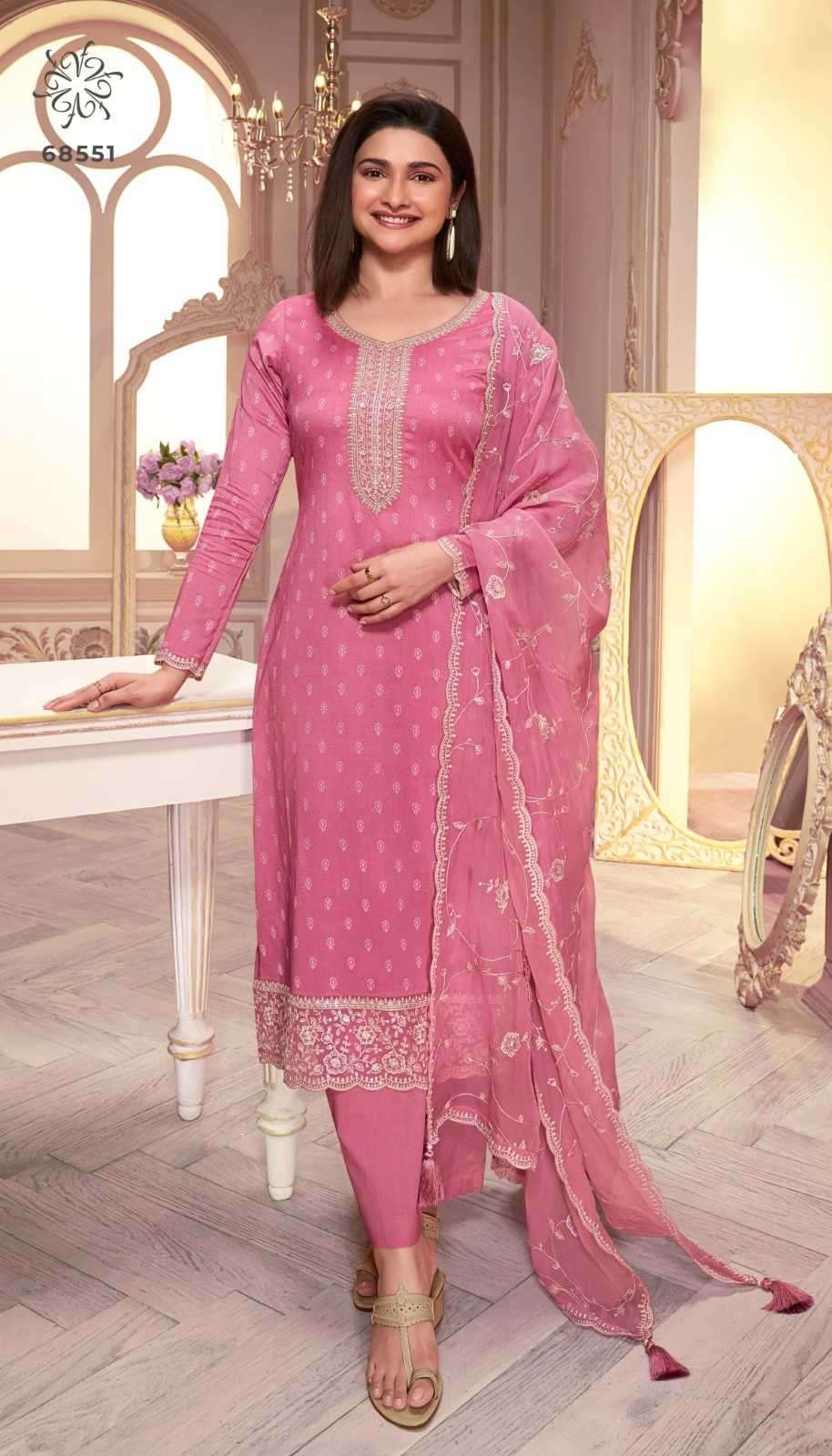 VINAY PRESENTS KULEESH PURVA HITLIST BEAUTIFUL PRINT THREAD EMBROIDERY GEORGETTE SUITS CATALOG WHOLESALER AND EXPORTER 
