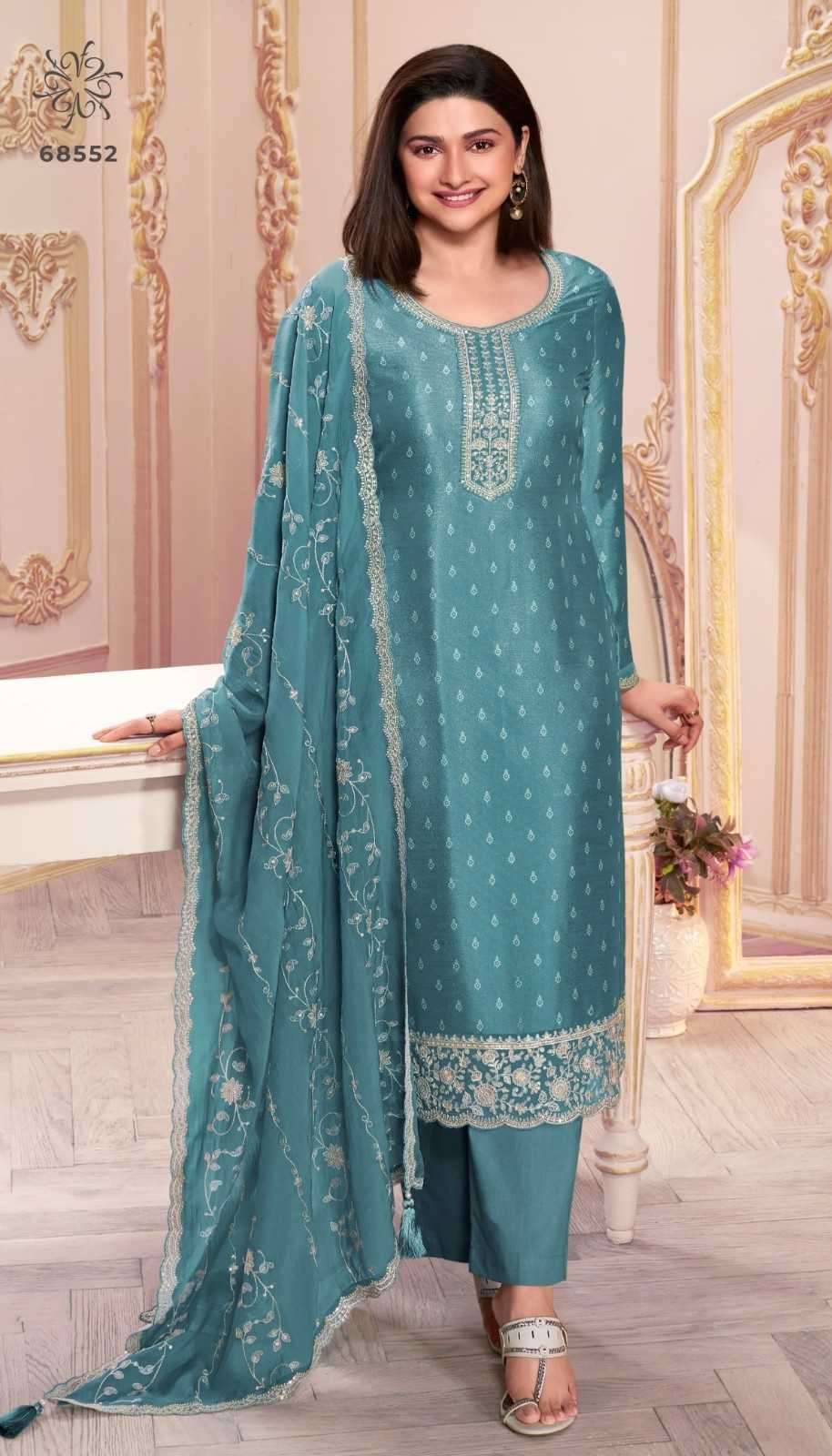VINAY PRESENTS KULEESH PURVA HITLIST BEAUTIFUL PRINT THREAD EMBROIDERY GEORGETTE SUITS CATALOG WHOLESALER AND EXPORTER 
