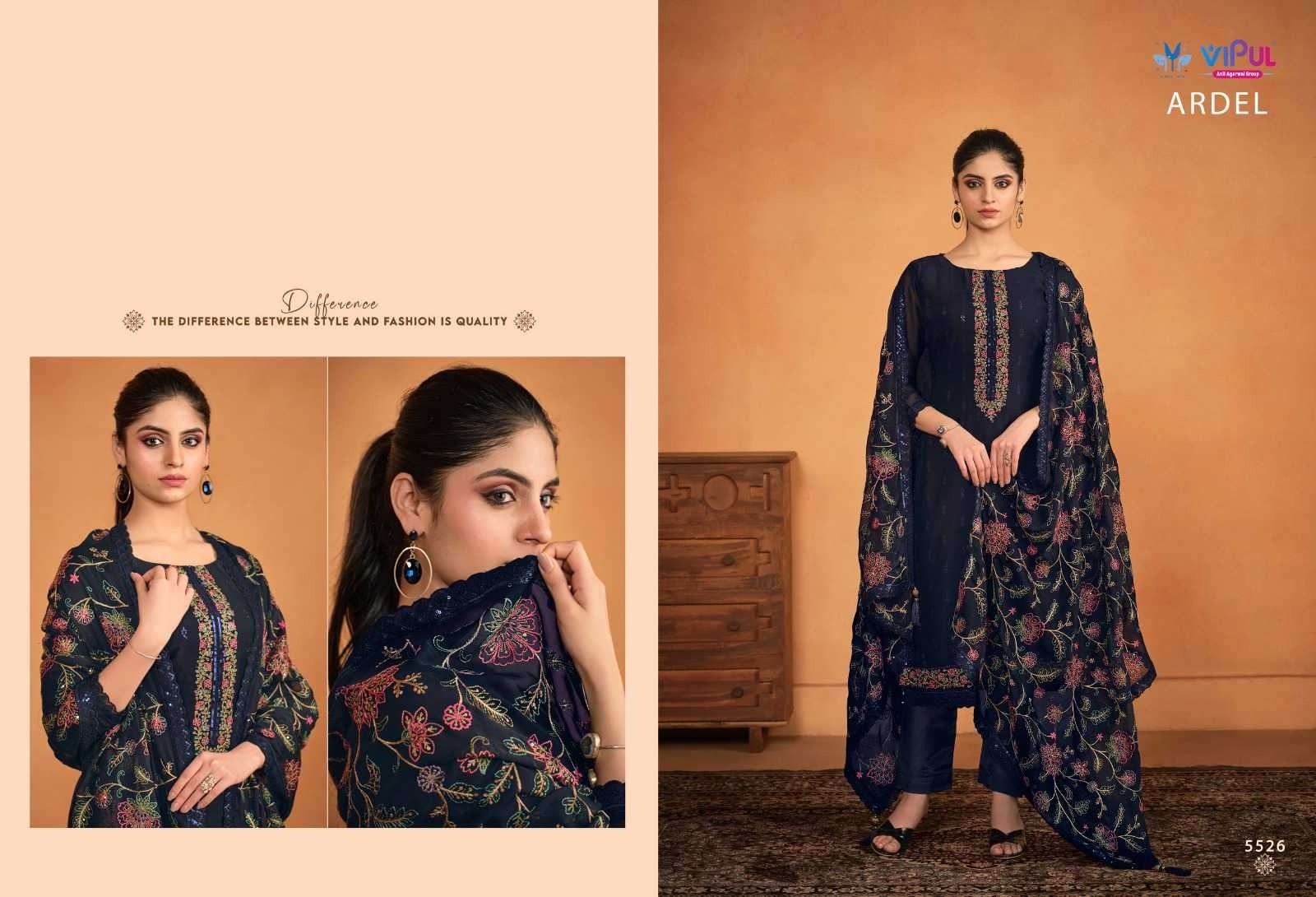 VIPUL FASHION PRESENTS ARDEL STYLISH TWO TONE CATIONIC GEORGETTE LADIES SALWAR SUITS CATALOG WHOLESALER 