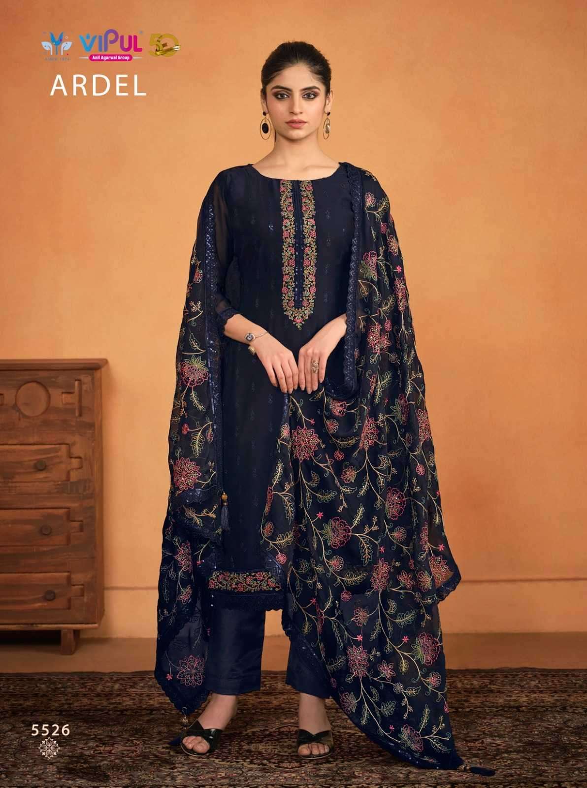 VIPUL FASHION PRESENTS ARDEL STYLISH TWO TONE CATIONIC GEORGETTE LADIES SALWAR SUITS CATALOG WHOLESALER 