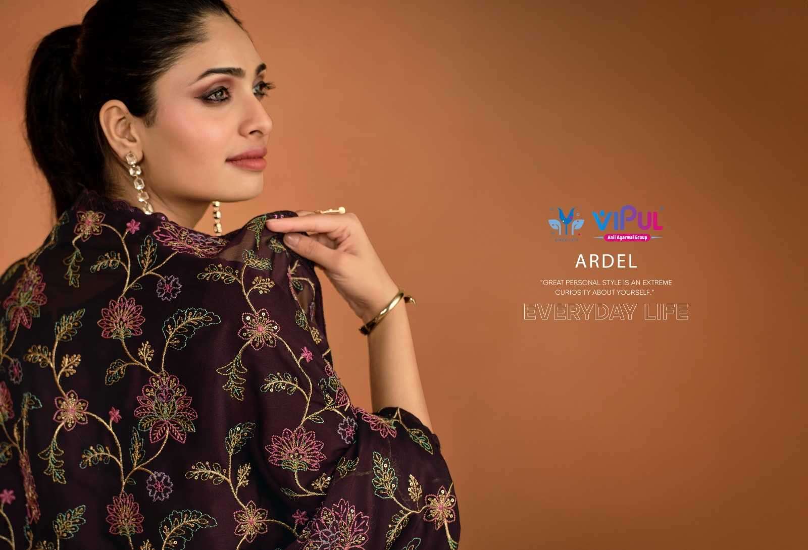 VIPUL FASHION PRESENTS ARDEL STYLISH TWO TONE CATIONIC GEORGETTE LADIES SALWAR SUITS CATALOG WHOLESALER 
