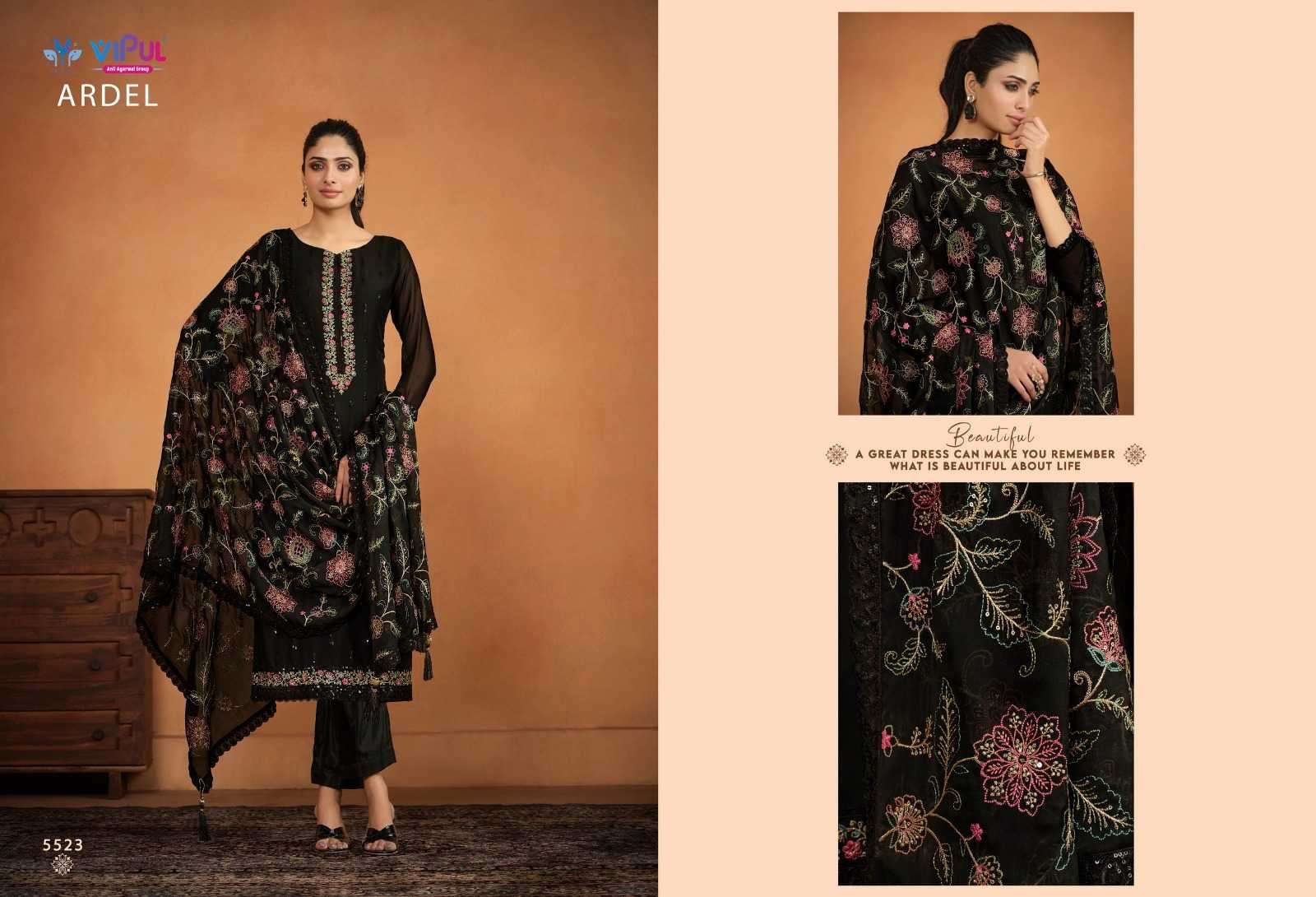 VIPUL FASHION PRESENTS ARDEL STYLISH TWO TONE CATIONIC GEORGETTE LADIES SALWAR SUITS CATALOG WHOLESALER 