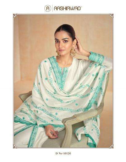 AASHIRWAD CREATION PRESENTS RUBAL SILK READYMADE TRADITIONAL WEAR 3PCS DRES CATALOG WHOLESALER AND EXPORTER 