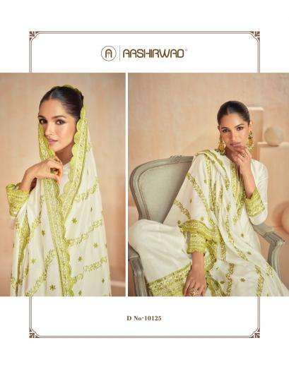 AASHIRWAD CREATION PRESENTS RUBAL SILK READYMADE TRADITIONAL WEAR 3PCS DRES CATALOG WHOLESALER AND EXPORTER 