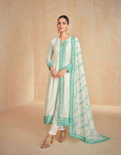 AASHIRWAD CREATION PRESENTS RUBAL SILK READYMADE TRADITIONAL WEAR 3PCS DRES CATALOG WHOLESALER AND EXPORTER 