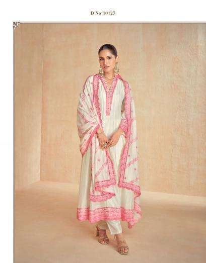 AASHIRWAD CREATION PRESENTS RUBAL SILK READYMADE TRADITIONAL WEAR 3PCS DRES CATALOG WHOLESALER AND EXPORTER 
