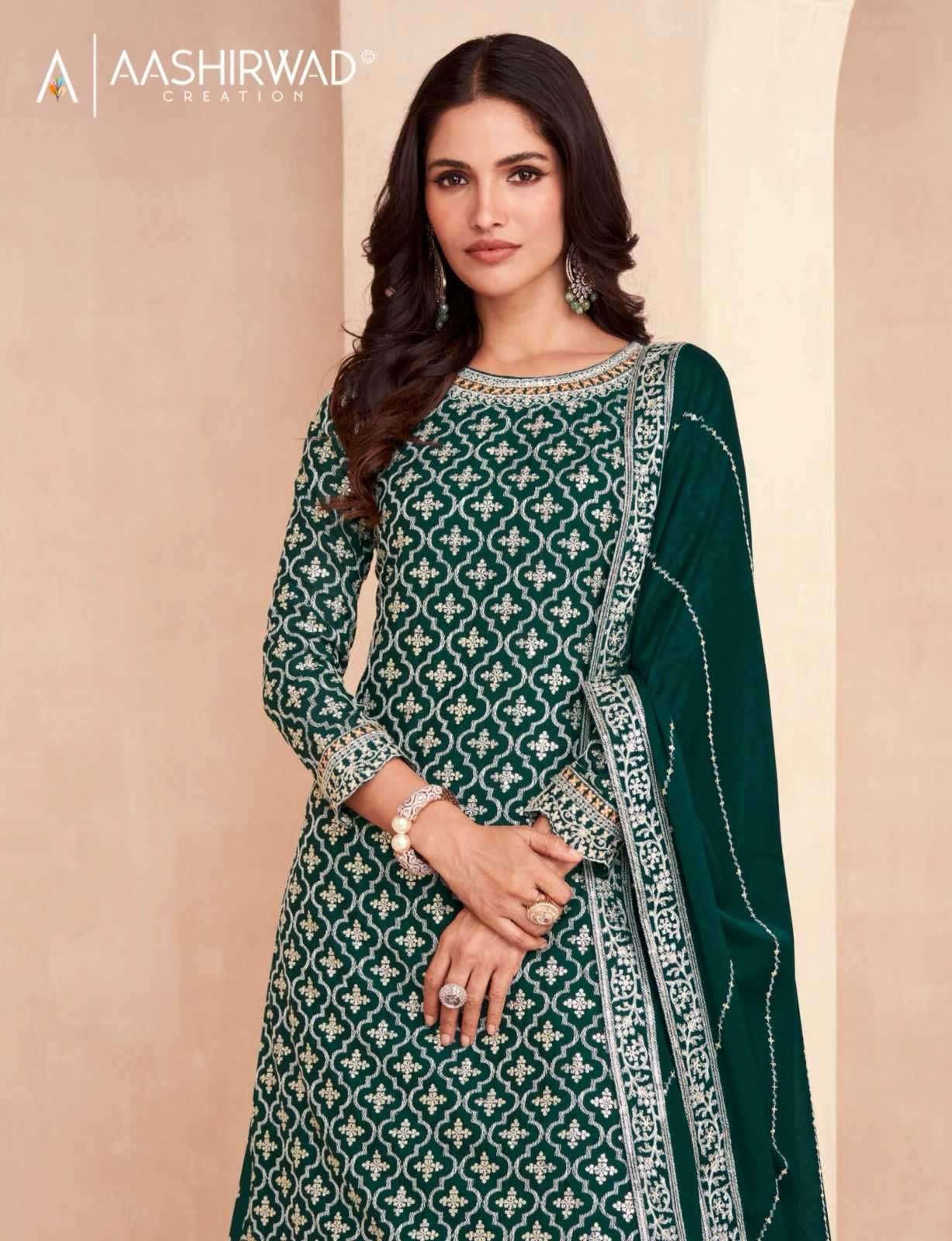 AASHIRWAD PRESENTS GULKAND COLORS DARK EDITION FULLSTITCH DESIGNER KURTI SKIRT AND DUPATTA CATALOG