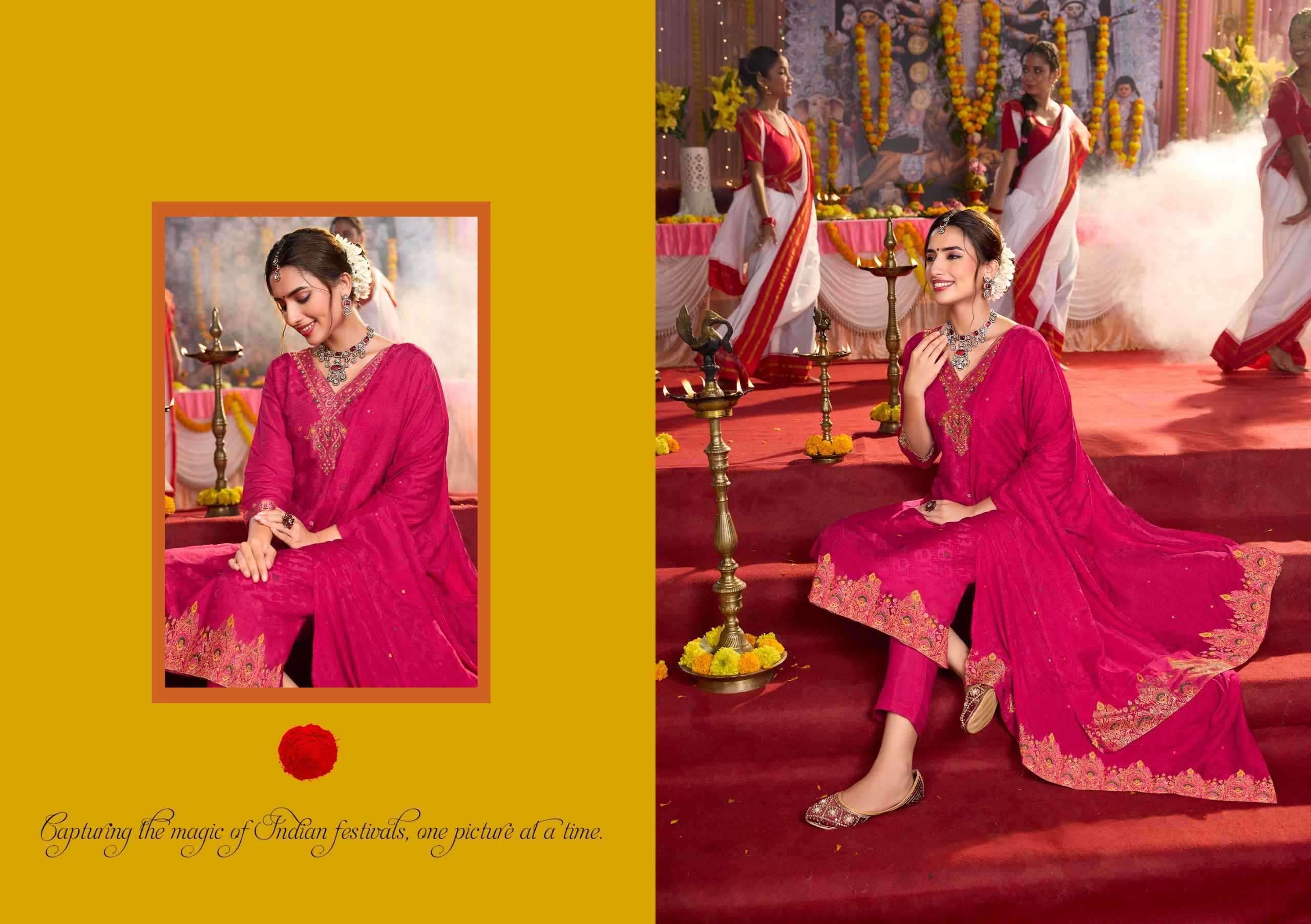 ANJU FAB PRESENTS PALKI VOL-4 MUSLIN JACQUARD PLUS SIZE READYMADE ATTRACTIVE 3PCS DRESS CATALOG WHOLESALER AND EXPORTER 