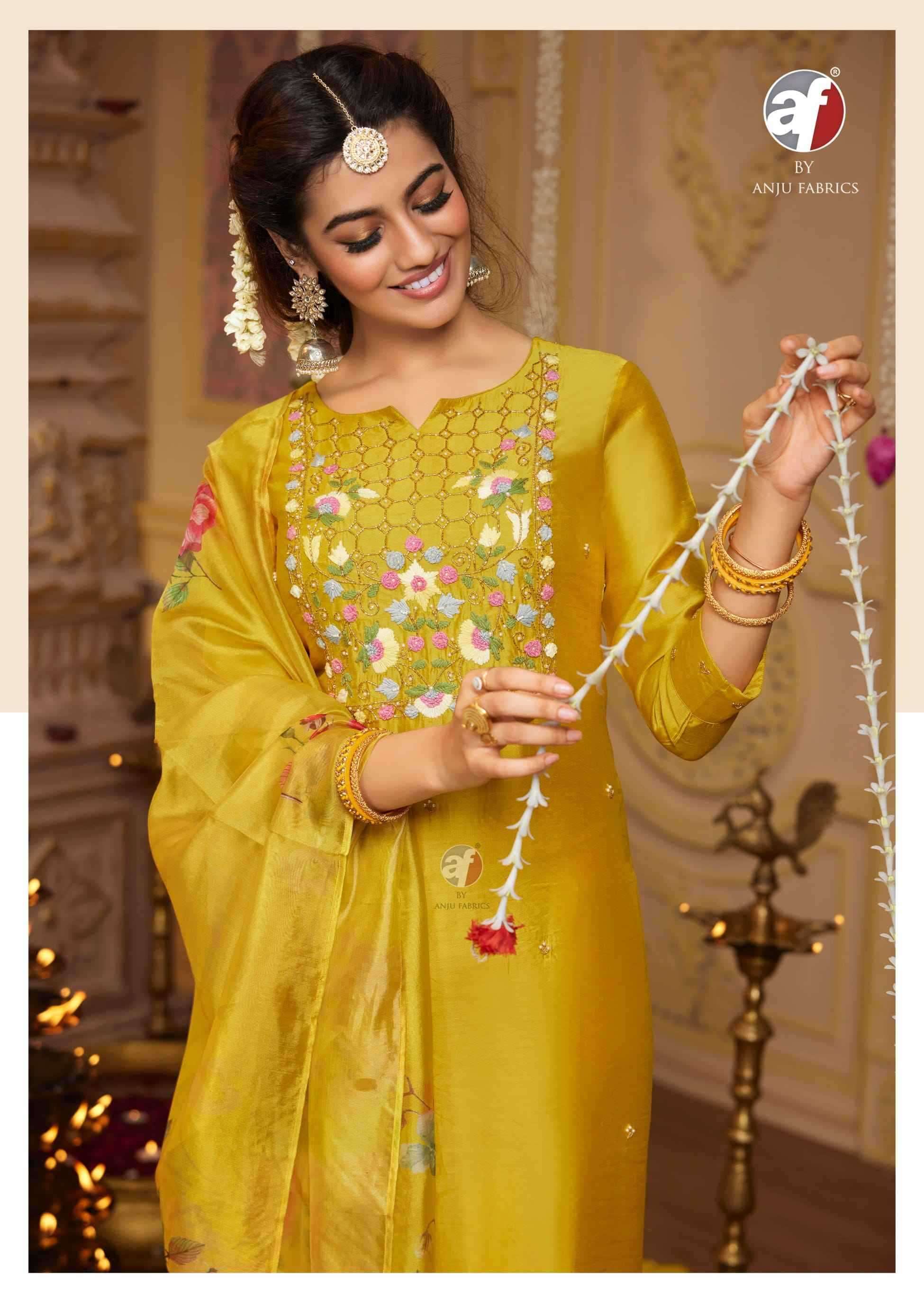 ANJU FABS PRESENTS SANGEET VOL-6 VISCOSE MODAL READYMADE PARTY WEAR PLUS SIZE SUITS CATALOG WHOLESALER AND EXPORTER 